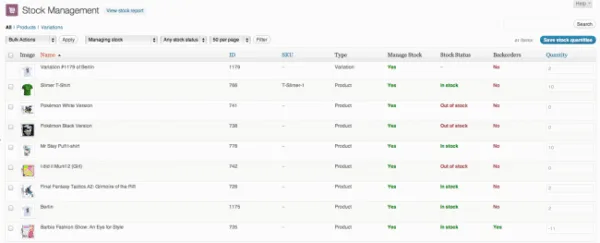 WooCommerce Bulk Stock Management
