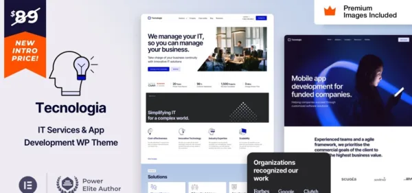 Tecnologia - IT SAAS Software Technology WordPress Theme